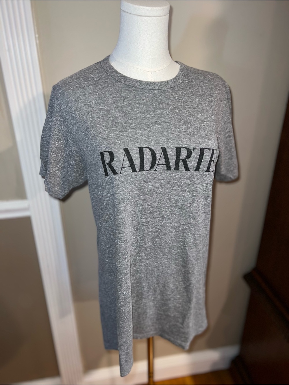 Rodarte Gray Logo Short Sleeve Tee